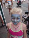 schmink blauwe dame